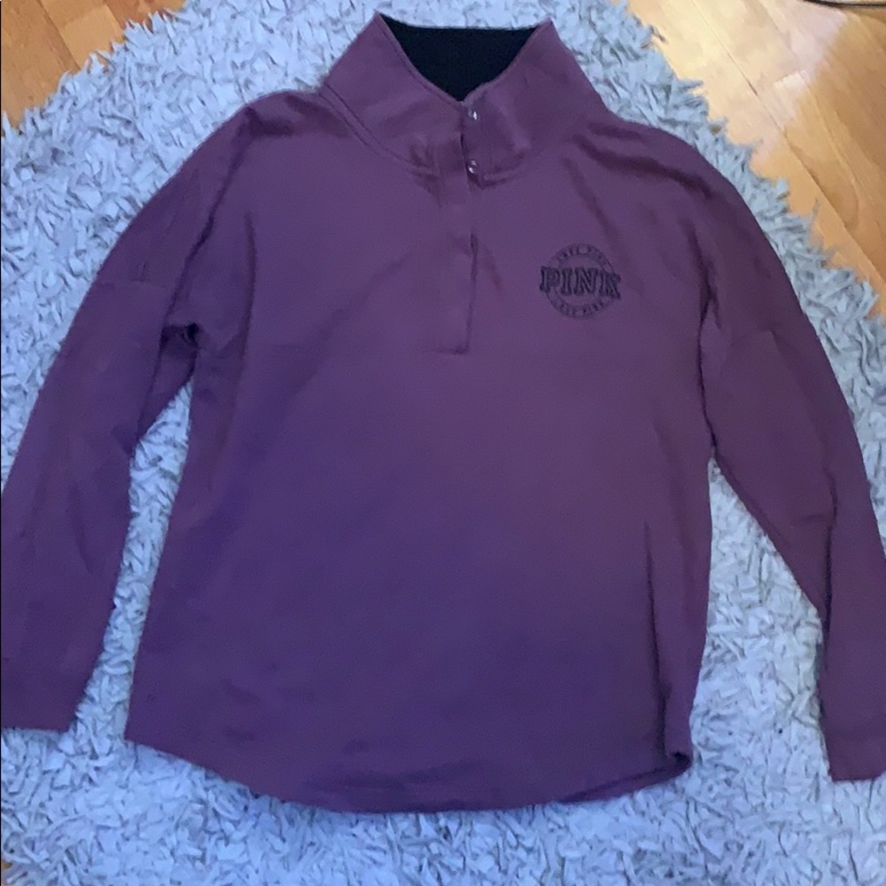Victoria Secret PINK quarter button up sweatshirt